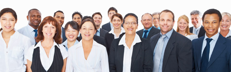 Collection of business people